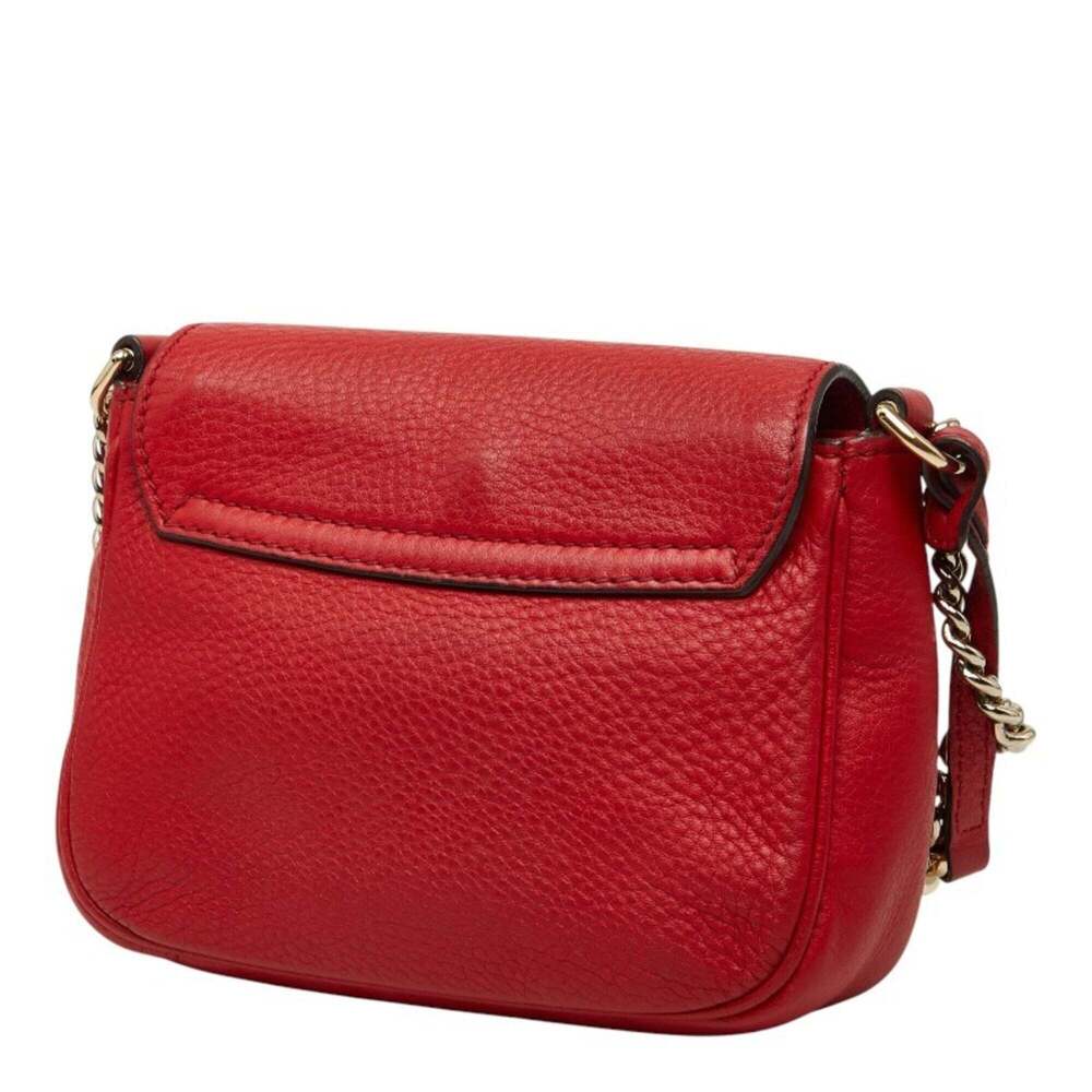 GUCCI Red Leather Shoulder Bag - Picture 2 of 10